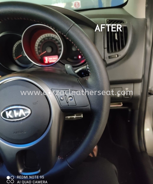 KIA FORTE STEERING WHEEL REPLACE LEATHER