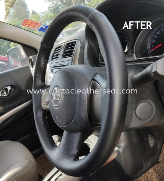 NISSAN ALMERA STEERING WHEEL REPLACE LEATHER 