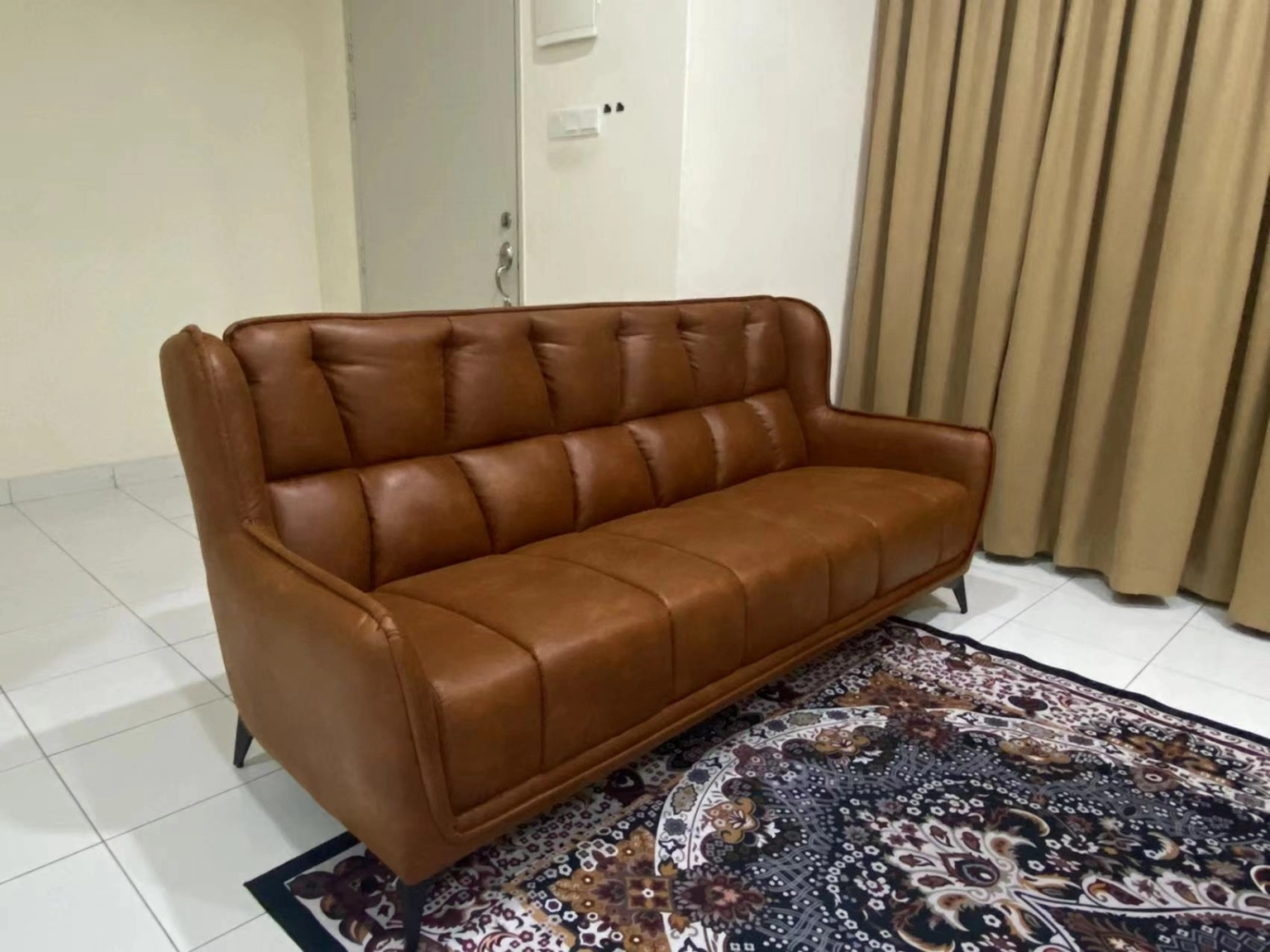 3 seaters Sofa leather fabrics Design