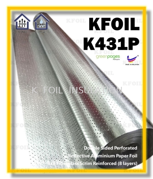 KFOIL K431P Perforated Double sided 8 layers 2-way paper aluminium foil