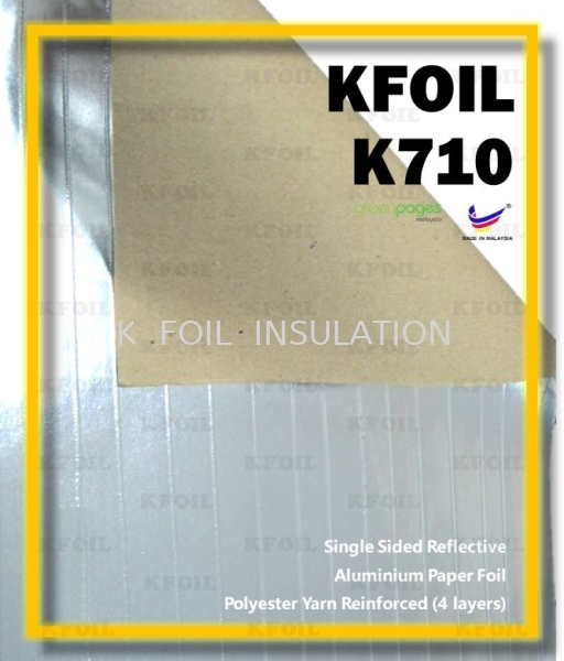 KFOIL K710 Single sided 3 layers 1-way paper reflective aluminium facing foil