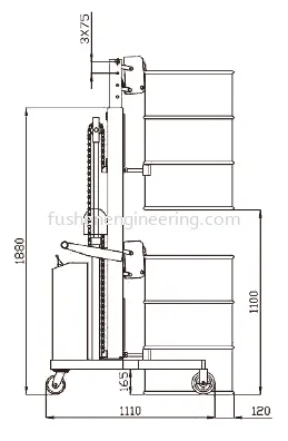 FUSHEN Semi Electric Drum Truck - EDT300