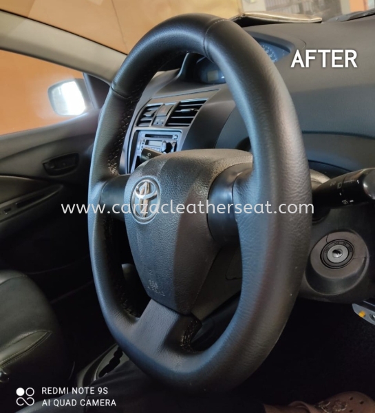 TOYOTA VIOS STEERING WHEEL REPLACE LEATHER 