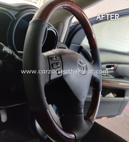 TOYOTA HARRIER STEERING WHEEL REPLACE LEATHER 