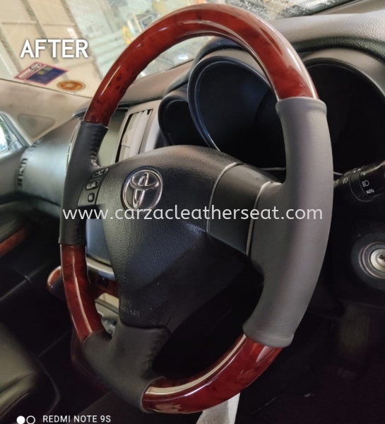 TOYOTA HARRIER STEERING WHEEL REPLACE LEATHER 