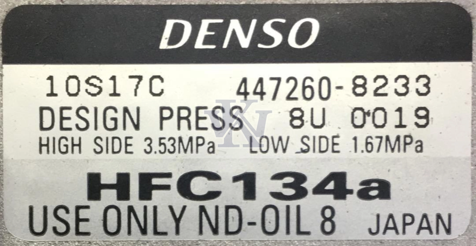 TOYOTA HIACE KDH200 KLH12 D4D DIESEL COMPRESSOR DENSO 10S17C 447180-9474 883202F060 8831025220