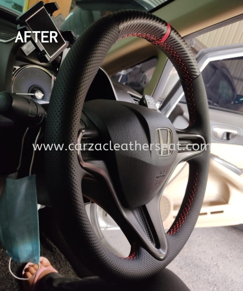 HONDA CIVIC FD STEERING WHEEL REPLACE LEATHER 