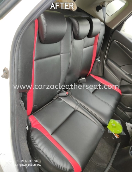 HONDA JAZZ ALL CUSHION REPLACE LEATHER BLACK & RED 