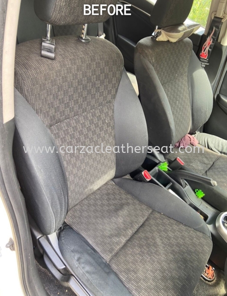 HONDA JAZZ ALL CUSHION REPLACE LEATHER BLACK & RED 