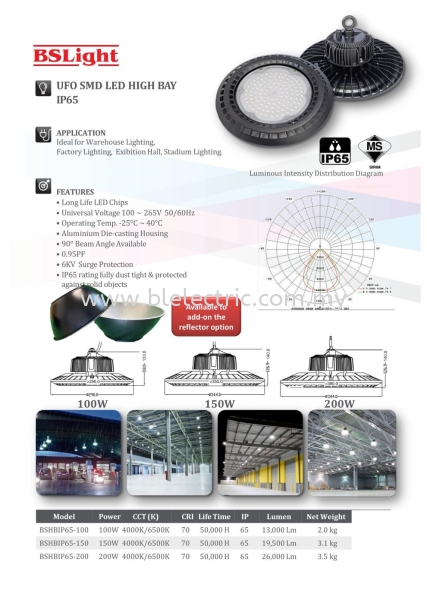 BSLight UFO LED High Bay IP65 Cat