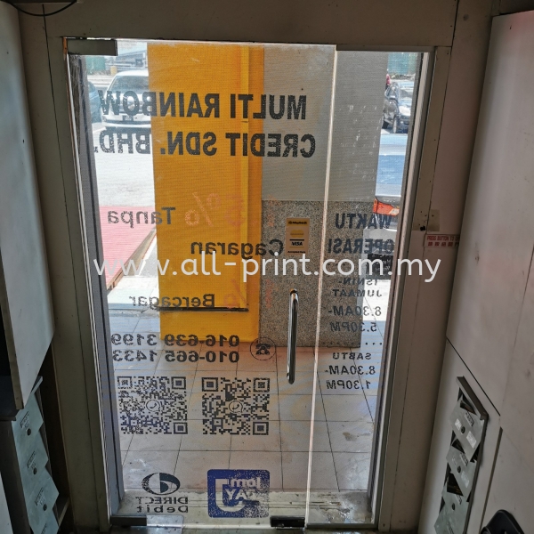 Multi Rainbow credit Bandar Baru klang  - One way Vision Glass Sticker 