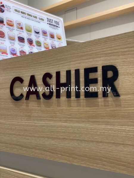 Cahier - Laser Cut 3D Clear Acrylic Lettering 