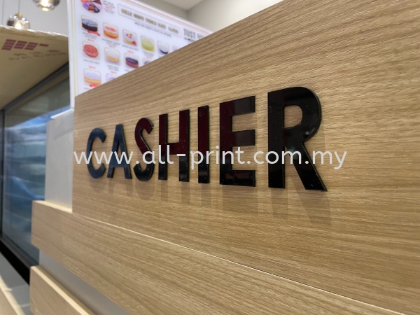 Cahier - Laser Cut 3D Clear Acrylic Lettering 