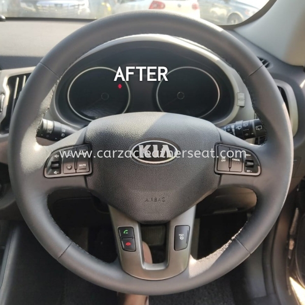 KIA SPORTAGE STEERING WHEEL REPLACE LEATHER 