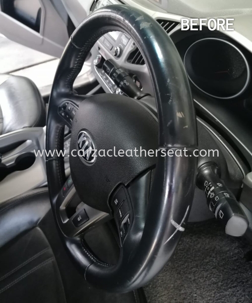 KIA SPORTAGE STEERING WHEEL REPLACE LEATHER 