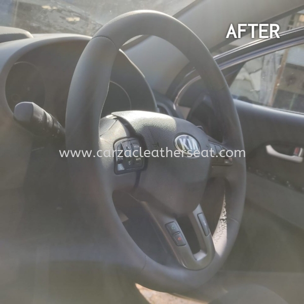 KIA SPORTAGE STEERING WHEEL REPLACE LEATHER 