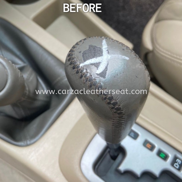 TOYOTA FORTUNER GEAR KNOB REPLACE LEATHER 