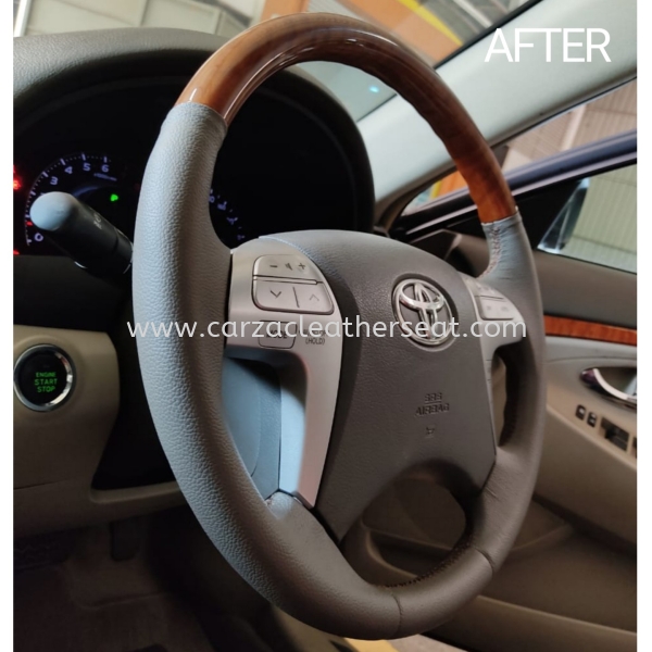 TOYOTA CAMRY STEERING WHEEL REPLACE LEATHER