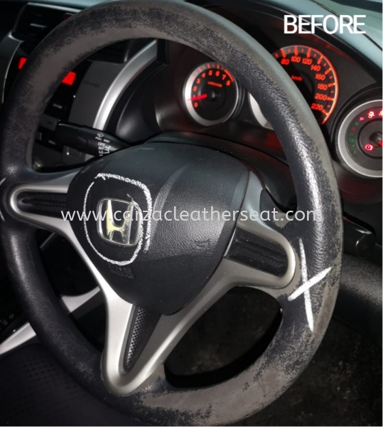 HONDA CITY STEERING WHEEL REPLACE LEATHER 