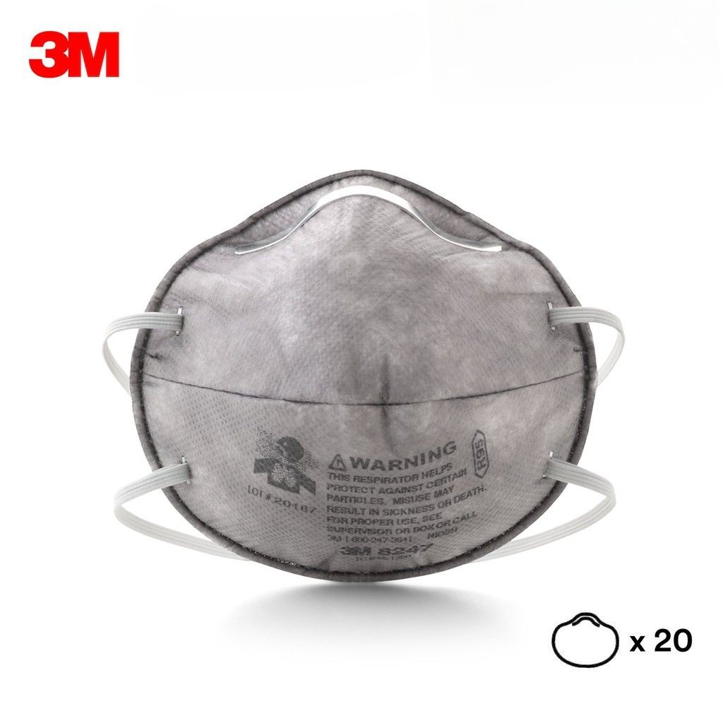 3M 8247 R95 Organic Vapor Disposable Respirator/ Organic Vapor Mask [20 pcs/box]