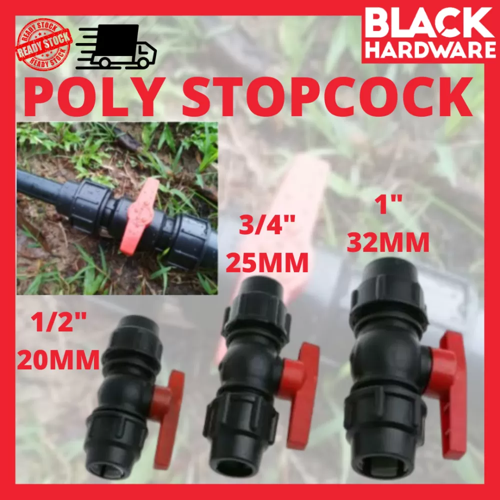 POLY STOPCOCK FEMALE BEND