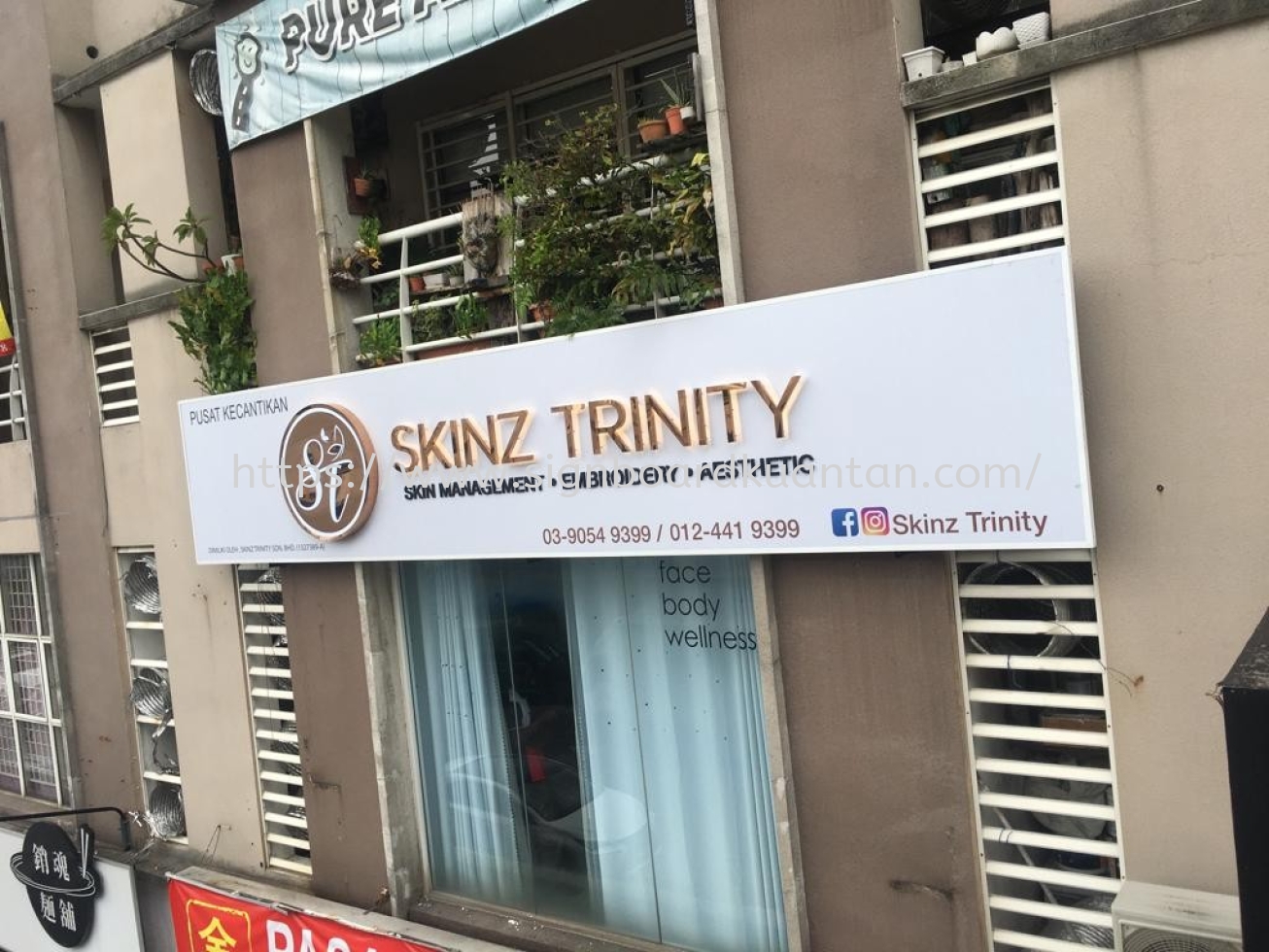 SKINZ TRINITY STAINLESS STEEL 3D BOX UP SIGNAGE AT KUANTAN