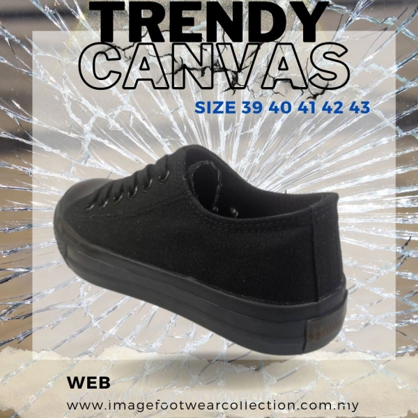 Trendy Men Casual Canvas Sneaker Shoe- TF-811 ALL BLACK Colour