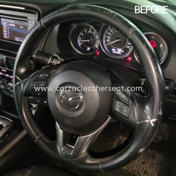 MAZDA 6 STEERING WHEEL REPLACE LEATHER 