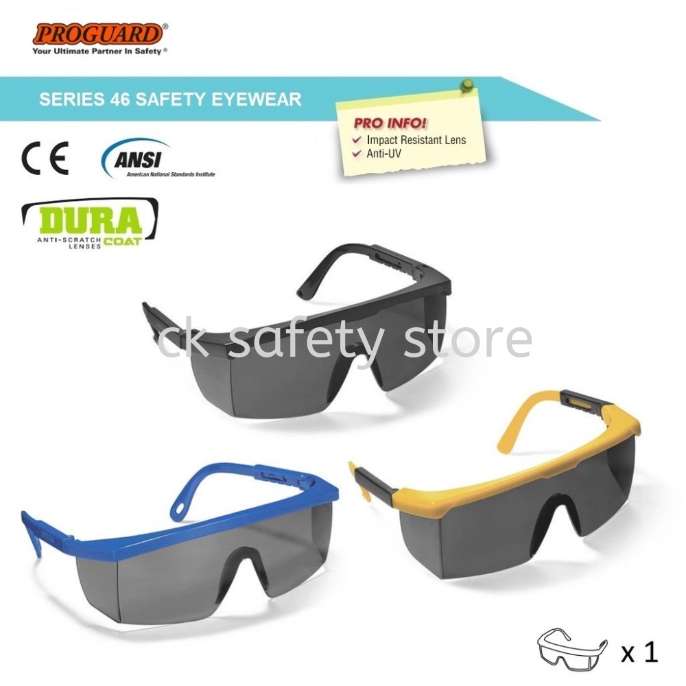 PROGUARD ES-46YC / ES-46YS / ES-46BC / ES-46BS / ES-46BUC / ES-46BUS - SERIES 46 SAFETY EYEWEAR