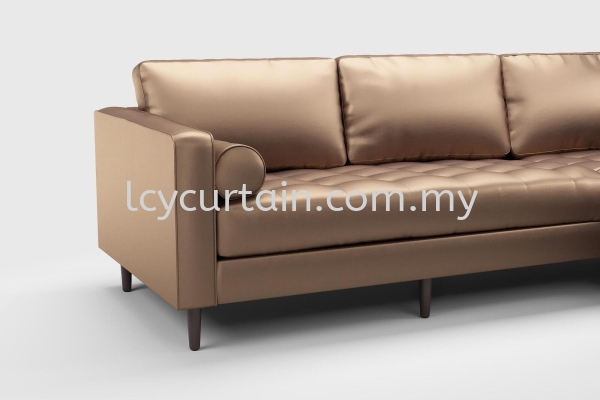 Faux Leather Wild West Hide Metallic 13 Copper Sofa