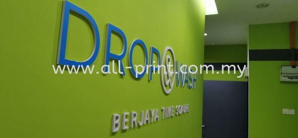 Drop & Wash Time Square - 3D Cut Out Pvc Foam Board Lettering Signage