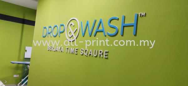 Drop & Wash Time Square - 3D Cut Out Pvc Foam Board Lettering Signage