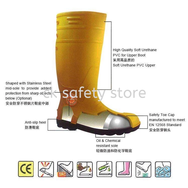 MR. MARK MK-SSS-9400 PVC SAFETY RAIN SHOE