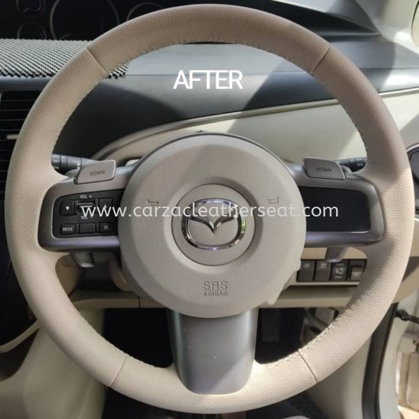 MAZDA BLANTE STEERING WHEEL REPLACE LEATHER 