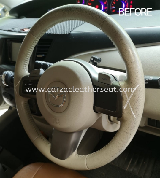 MAZDA BLANTE STEERING WHEEL REPLACE LEATHER 