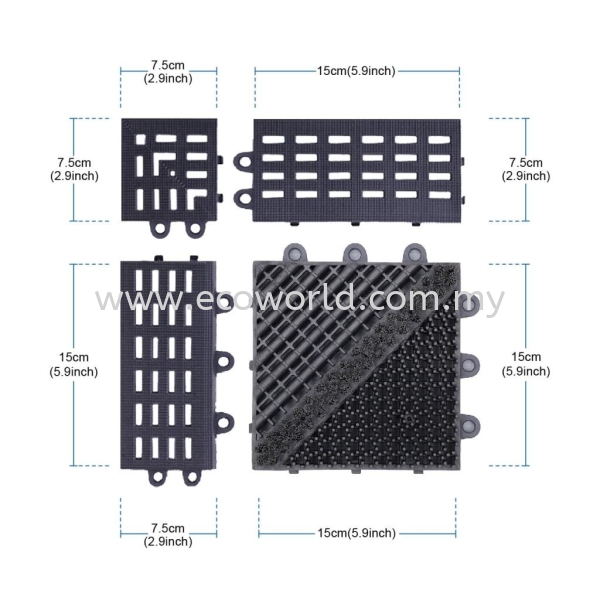 Modular 3 in 1 Scraper Entrance Mat