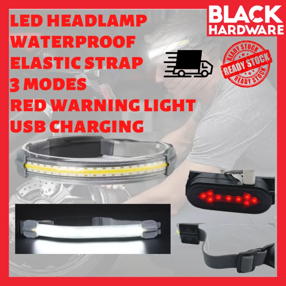 Black Hardware Lampu Kepala Kuat Terang Waterproof Led Headlight Rechargeable Head lamp Battery Hiking Led Headlamp 头灯