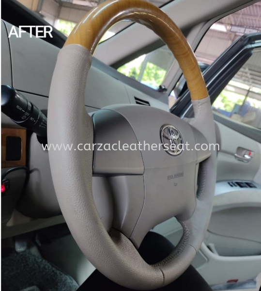 TOYOTA ESTIMA STEERING WHEEL REPLACE LEATHER