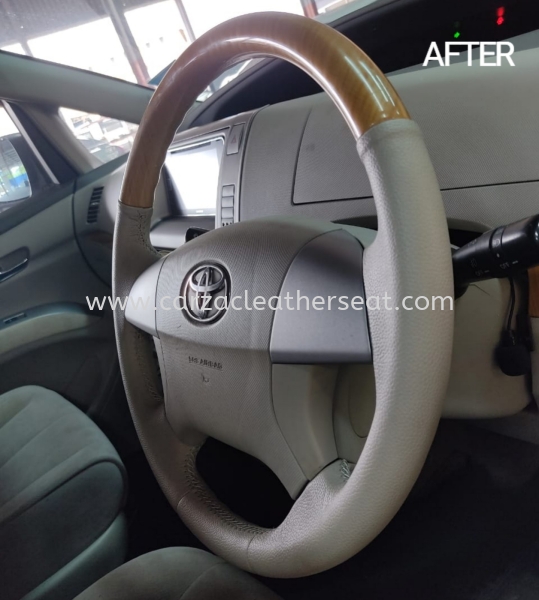 TOYOTA ESTIMA STEERING WHEEL REPLACE LEATHER