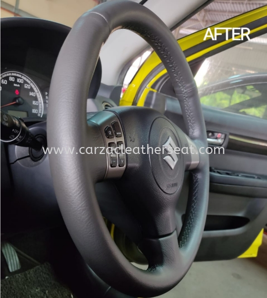 SUZUKI SWIFT STEERING WHEEL REPLACE LEATHER 