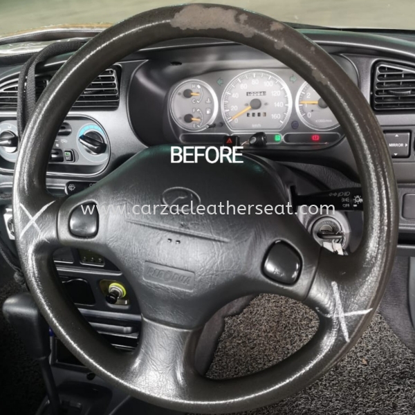 PERODUA KELISA STEERING WHEEL REPLACE LEATHER 