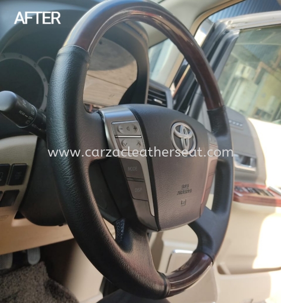 TOYOTA VELLFIRE STEERING WHEEL REPLACE LEATHER 