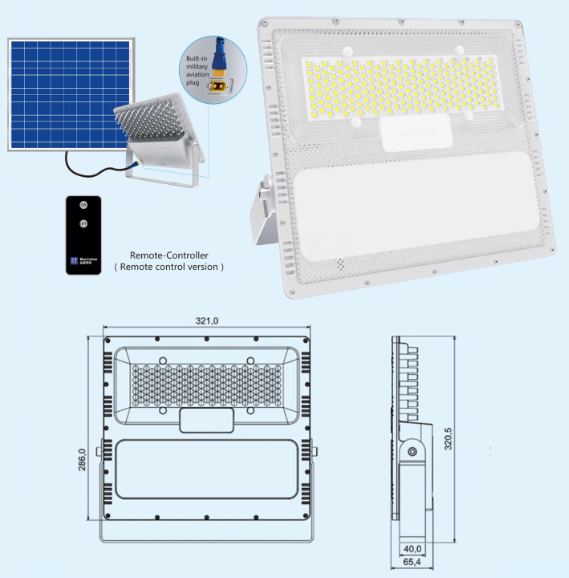 45 WATTS Solar Flood Light