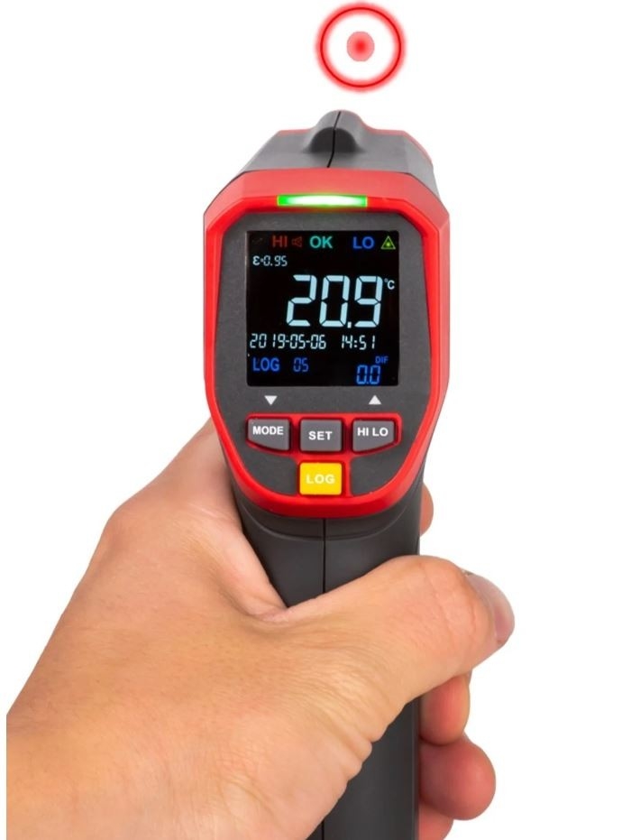 TRIPLETT MODEL IRT350 12:1 IR THERMOMETER WITH CIRCULAR LASER - (IRT350)