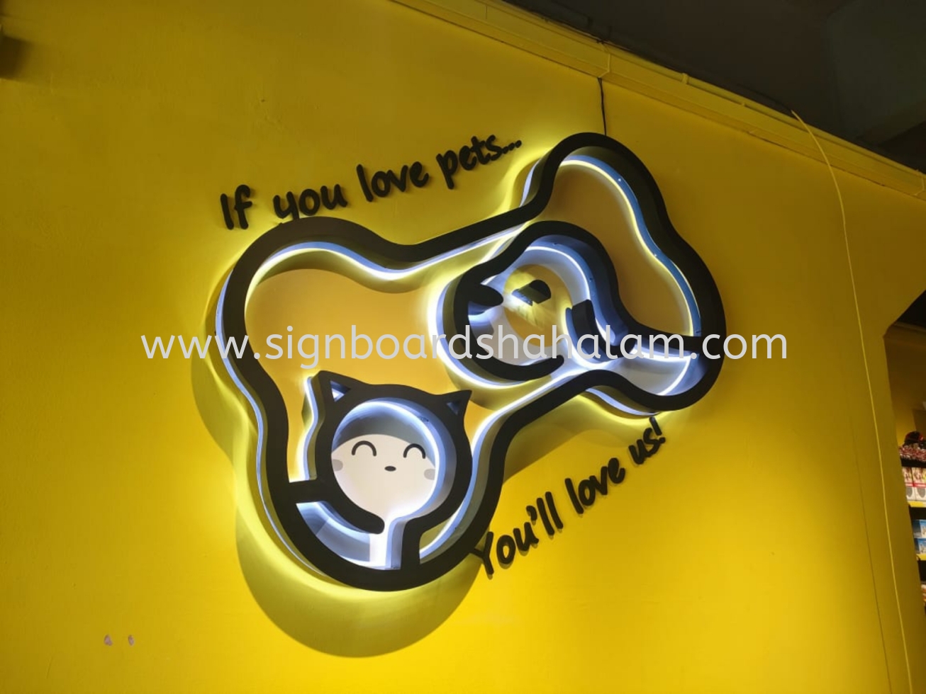 Ellow Pet Station KL - 3D LED Boxe Up Backlit Signboard 