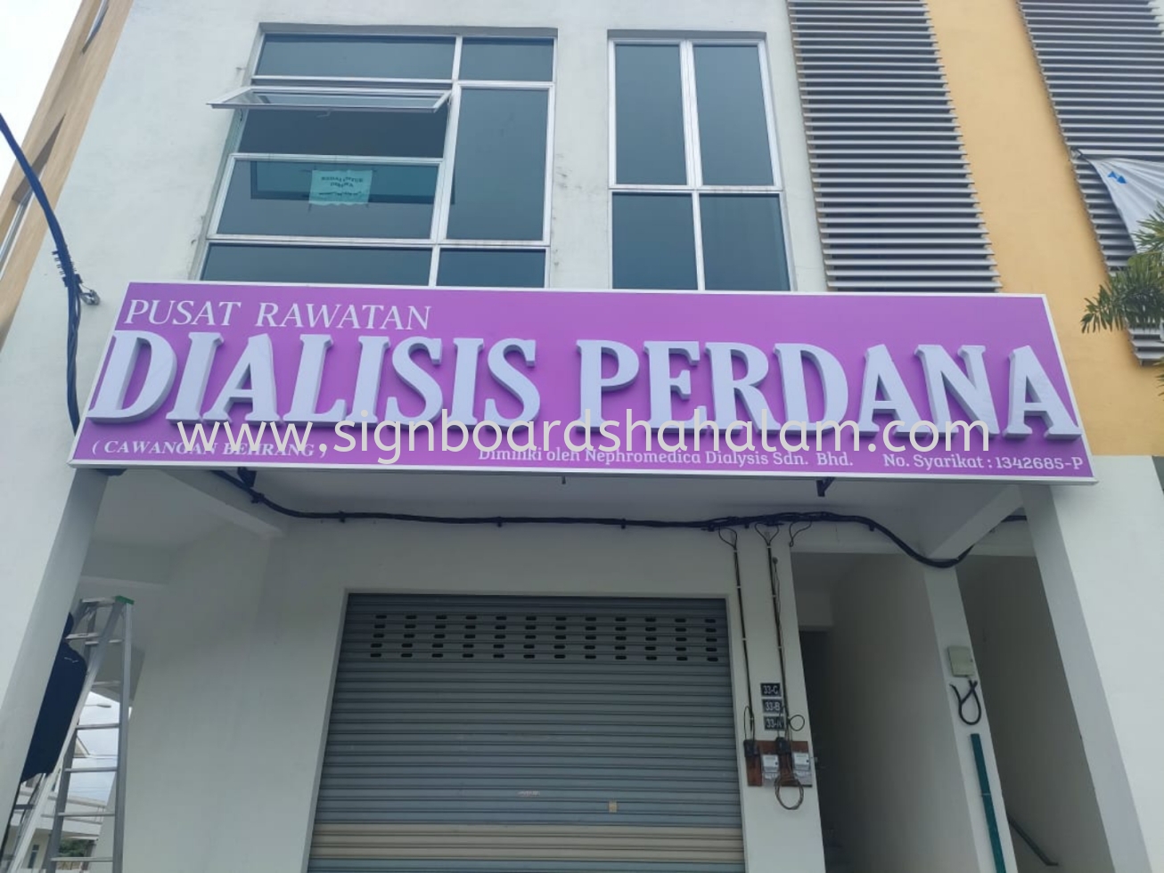 DIALISIS PERDANA Behrang - 3D LED Box Up Signboard -Frontlit 