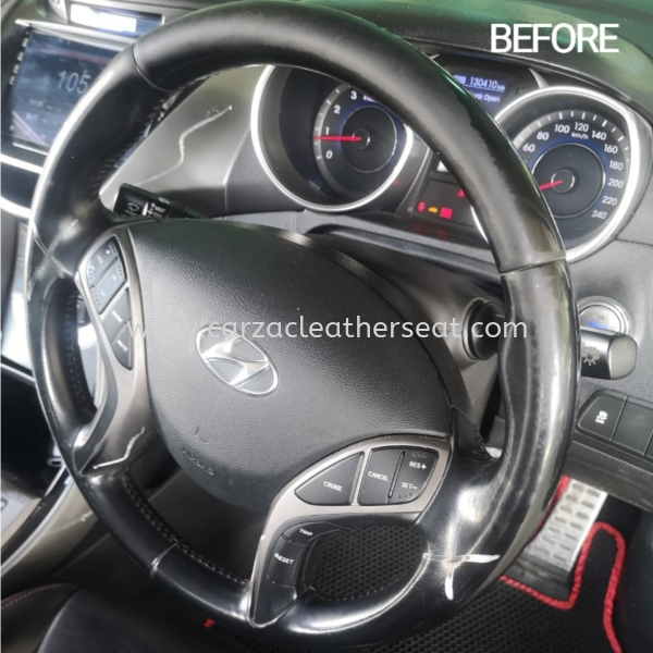 HYUNDAI ELANTRA STEERING WHEEL REPLACE LEATHER 