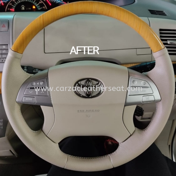 TOYOTA ESTIMA STEERING WHEEL REPLACE LEATHER 