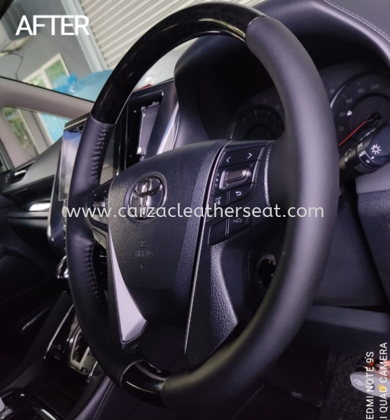 TOYOTA VELLFIRE STEERING WHEEL REPLACE LEATHER 