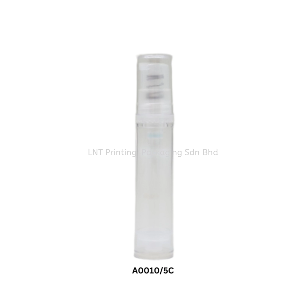 A001 CLEAR AIRLESS BOTTLE + SILVER LINE